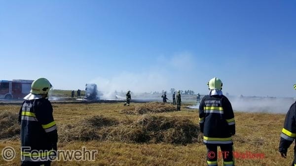 Brand einer Strohballenpresse 1