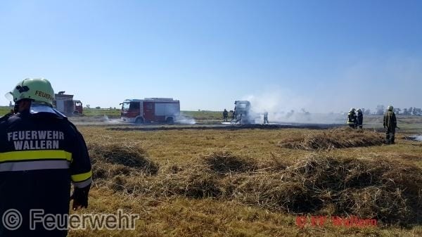 Brand einer Strohballenpresse 4