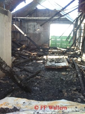 Brand eines Wirtschaftsgebäudes