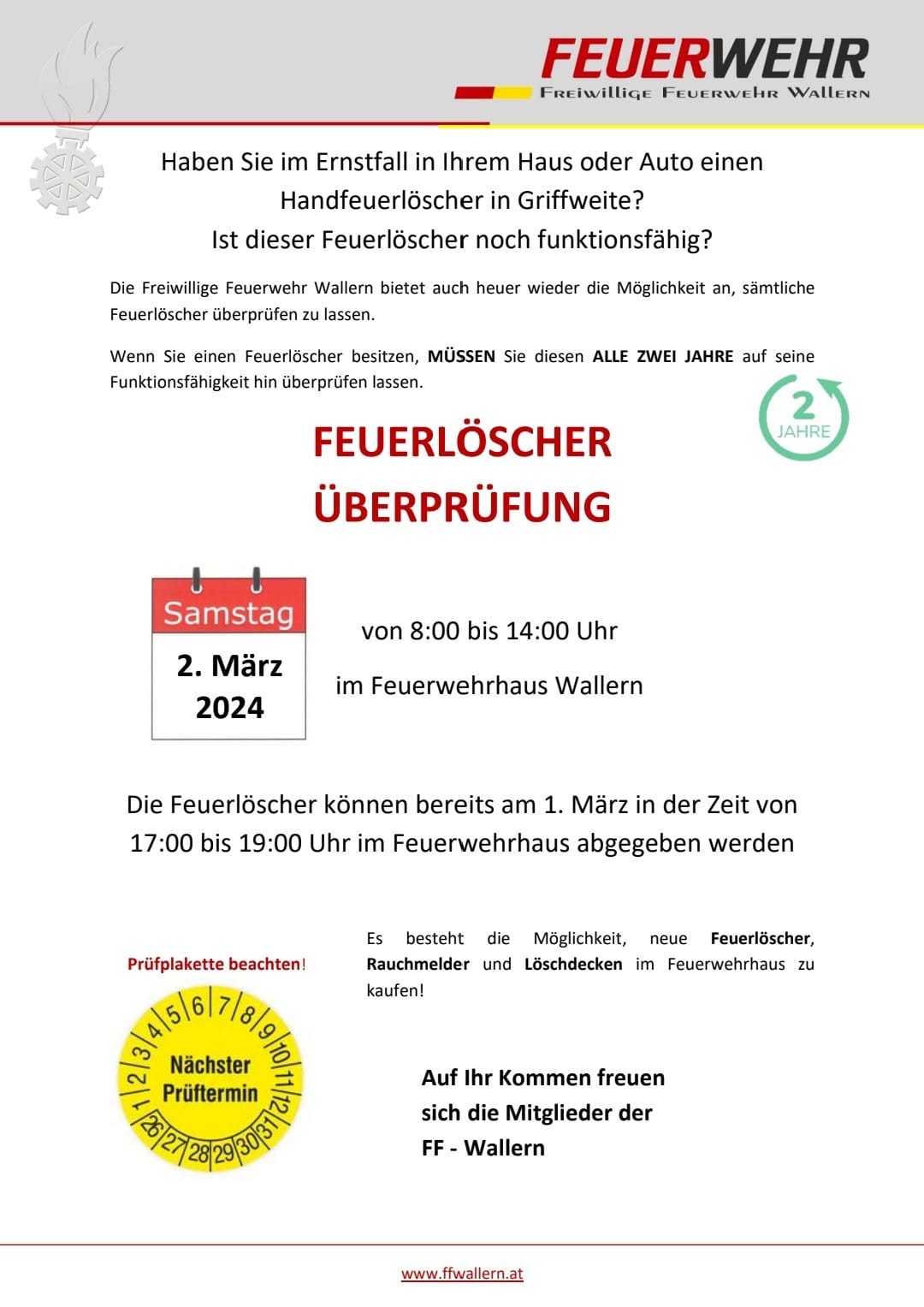 Feuerlöscherüberprüfung